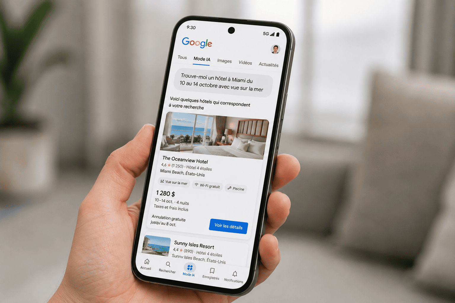 États-Unis : Google permet de réserver un hôtel depuis son Mode IA